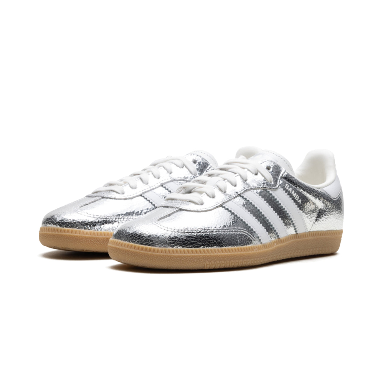 Samba OG "Silver Metallic Cracked Leather"